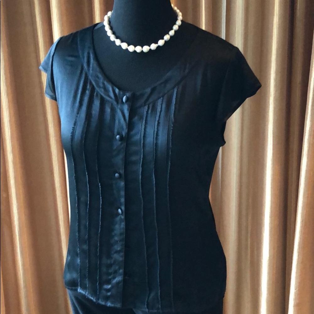 Beautiful black silk blouse